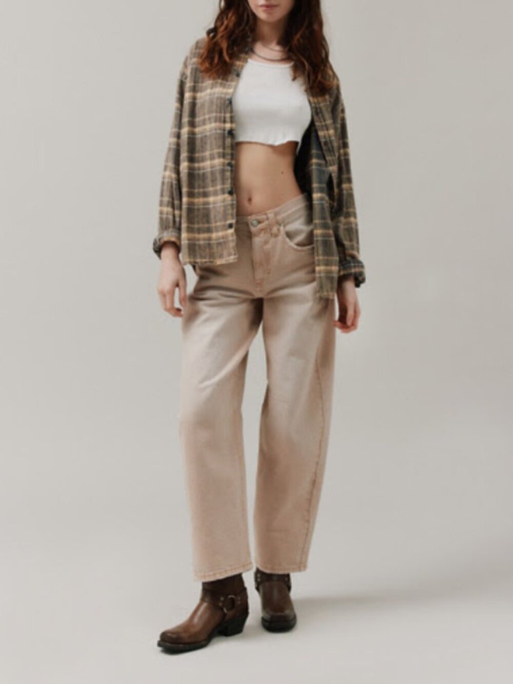 Brand New! Urban Outfitters BDG Logan Buckle Baggy Boyfriend Jean, size: 27